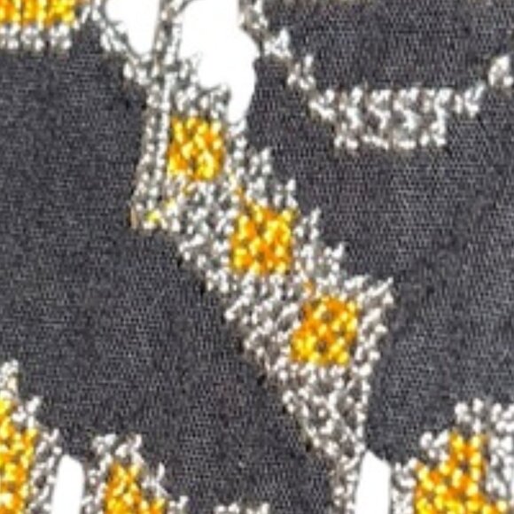you black mustard Ukrainian style embroidered tunic top HOLIDAY S - Picture 7 of 7